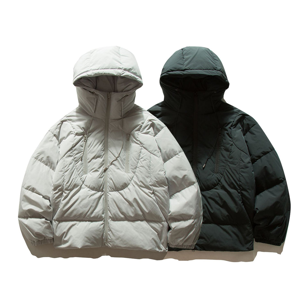 Damen Oversize gesteppte Kapuzenjacke mit voluminöser Thermowattierung Nord Taschen