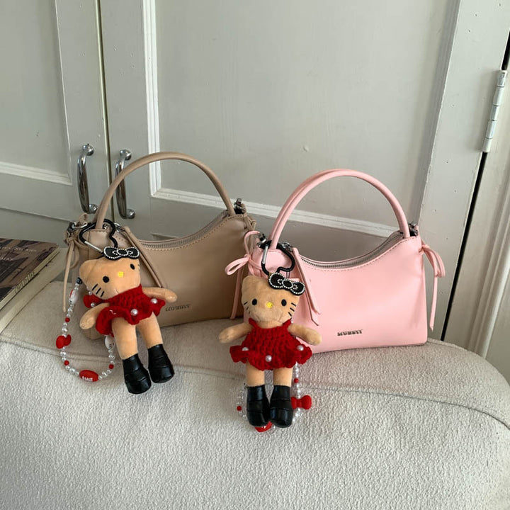 Damenhandtasche mit verspieltem Plüschanhänger Nord Taschen
