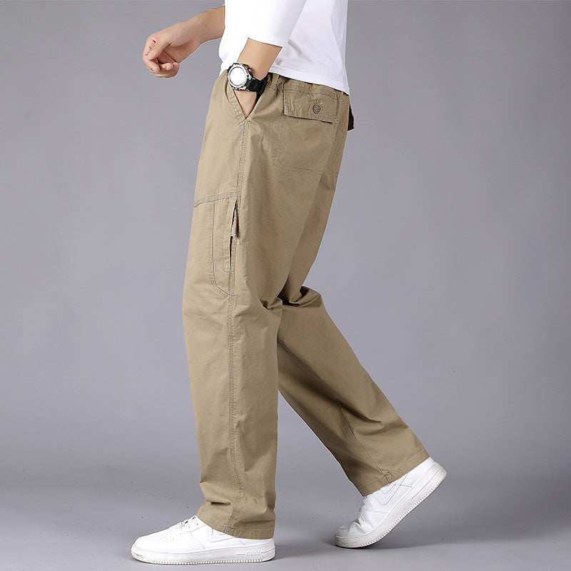 Herren Locker sitzende Cargo‑Hose mit elastischem Tunnelzugbund, Knieabnähern & Reißverschlusstaschen Nord Taschen