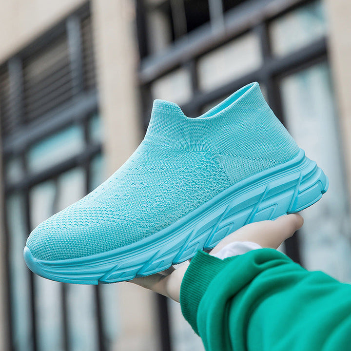 Damen Hochleistungs-Sneaker mit flexiblem Strick-Obermaterial und dämpfender Sohle