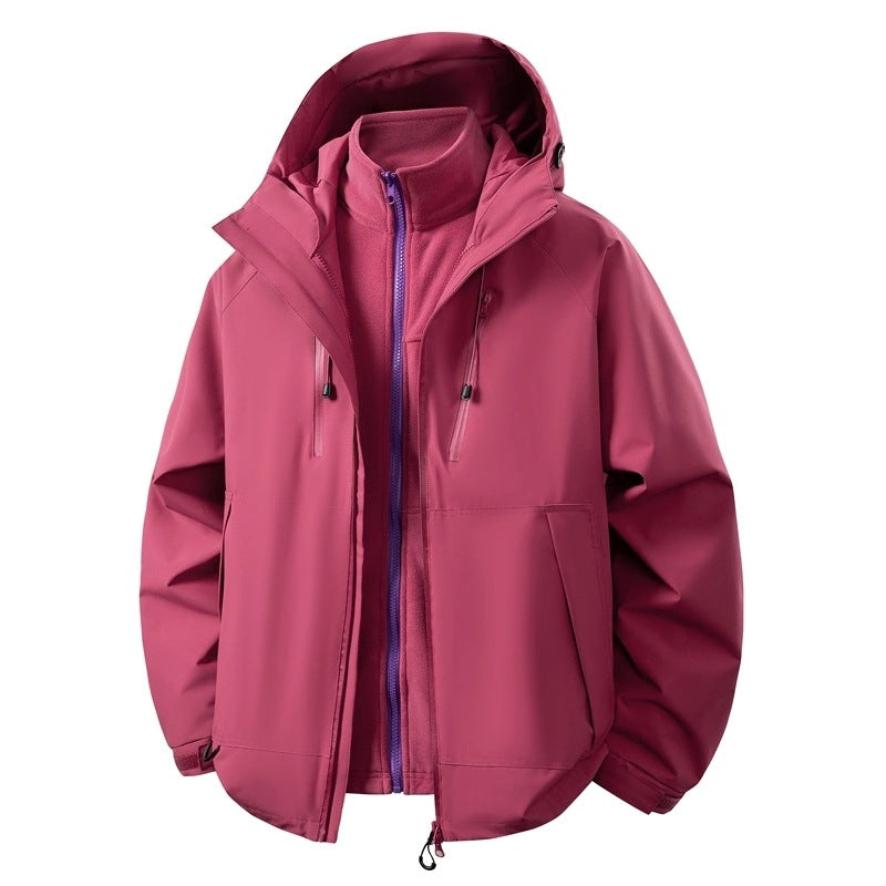 Herren Softshell-Hybridjacke mit abnehmbarem Fleece-Innenfutter winddicht wasserabweisend Nord Taschen