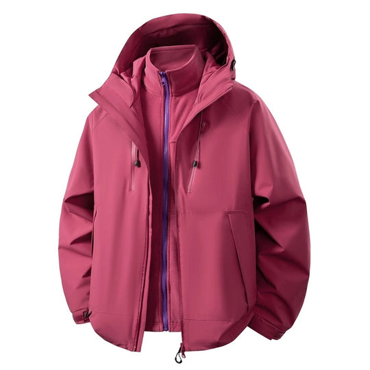Herren Softshell-Hybridjacke mit abnehmbarem Fleece-Innenfutter winddicht wasserabweisend Nord Taschen