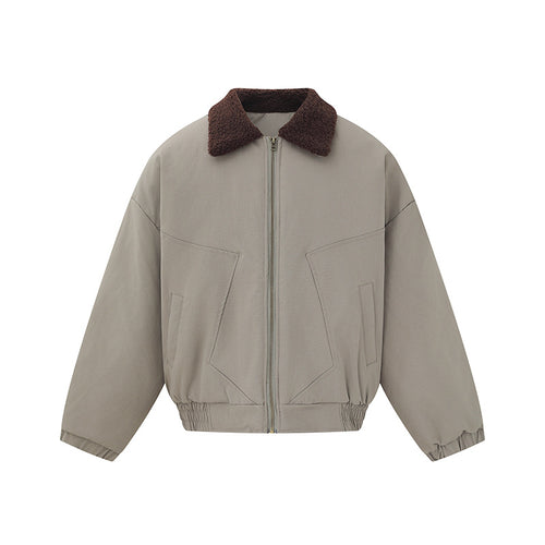 Unisex Kurzblouson-Bomberjacke im Boxy-Cut mit Teddykragen Nord Taschen