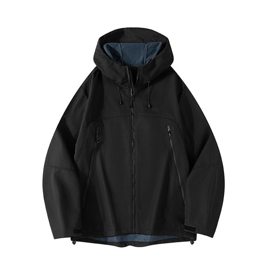 Herren Hybrid-Softshelljacke mit Kapuze, atmungsaktivem Fleece-Innenfutter & verdeckten Reißverschlusstaschen Nord Taschen