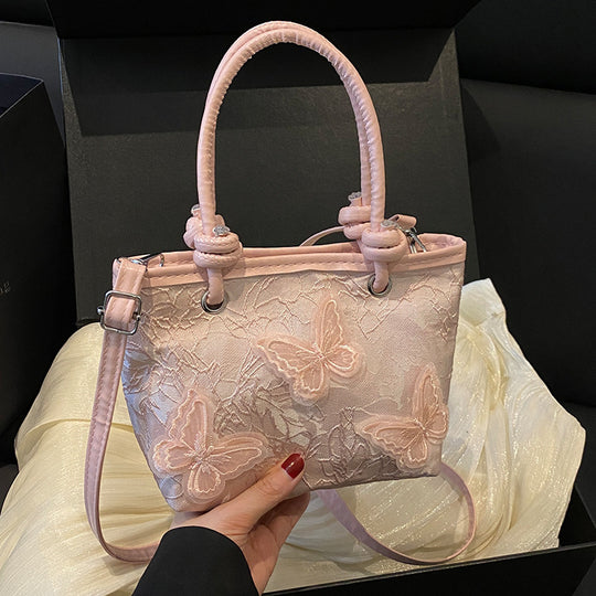 Damen Handtasche mit floralen Stickereien und verstellbarem Schulterriemen Nord Taschen