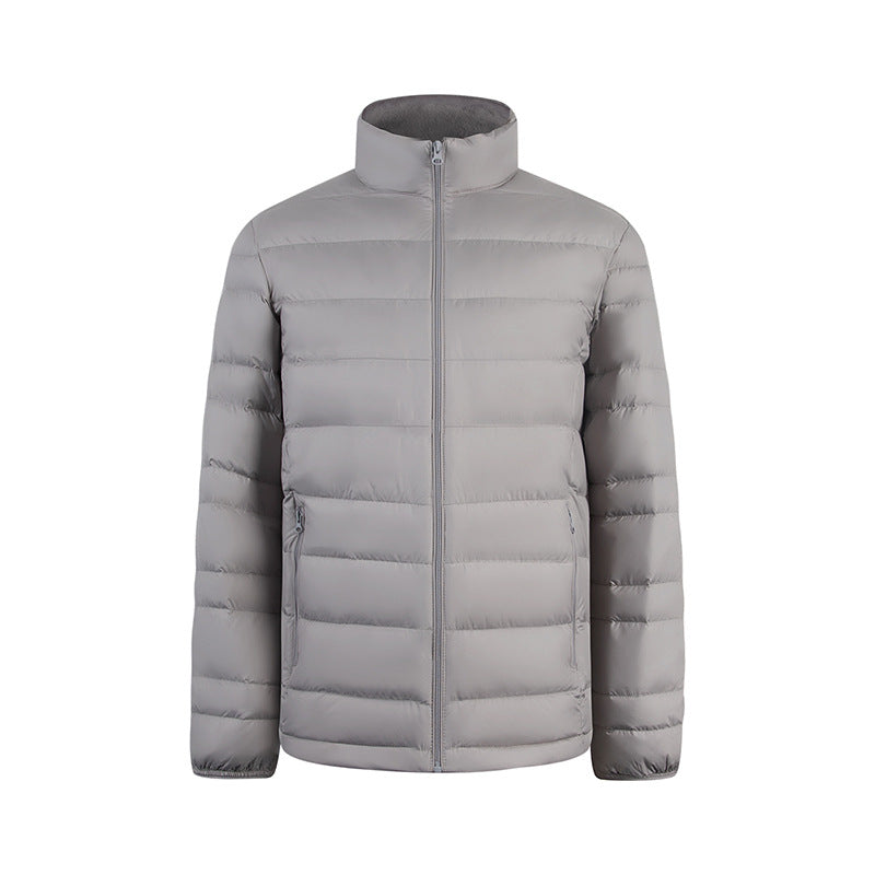 Herren Ultraleichte gesteppte Daunenimitat-Jacke mit Stehkragen Nord Taschen