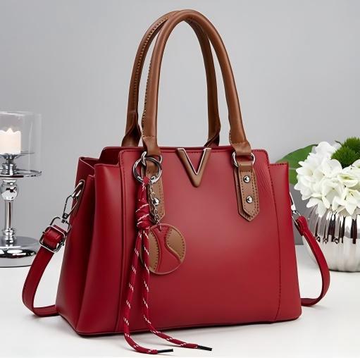 Damen elegante Henkeltasche mit abnehmbarem Schulterriemen Nord Taschen