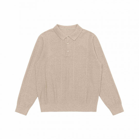 Herren Feinstrick-Poloshirt mit Henley-Knopfleiste, Rippbündchen und leicht kastigem Schnitt Nord Taschen