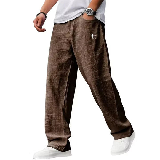 Herren Lässige Leinenhose Nord Taschen