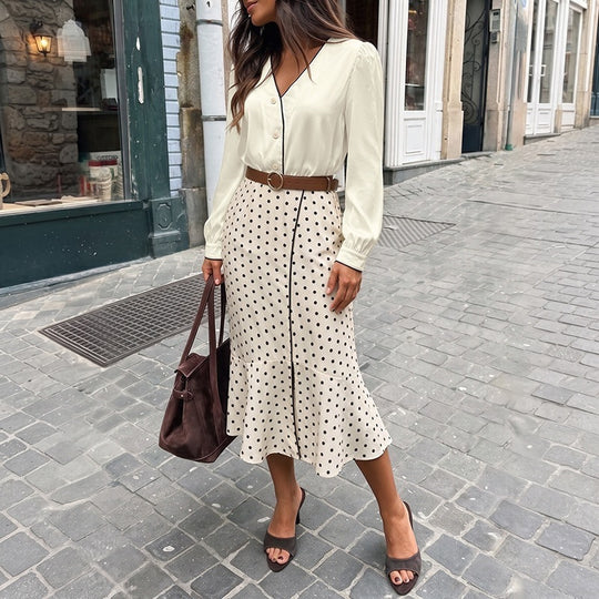 Damen Elegante Bluse mit Knopfdetails und Rüschen Nord Taschen