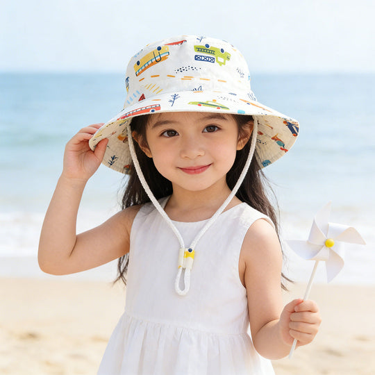 Unisex nan Kinder-Sonnenhut mit Wendemotiv, Kinnband und hohem UV-Schutz  Nord Taschen