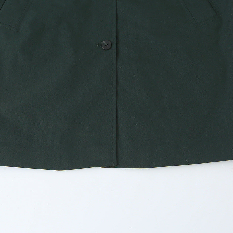Damen Wasserabweisender Trench-inspirierter Mantel mit Hemdkragen und Eingrifftaschen Nord Taschen