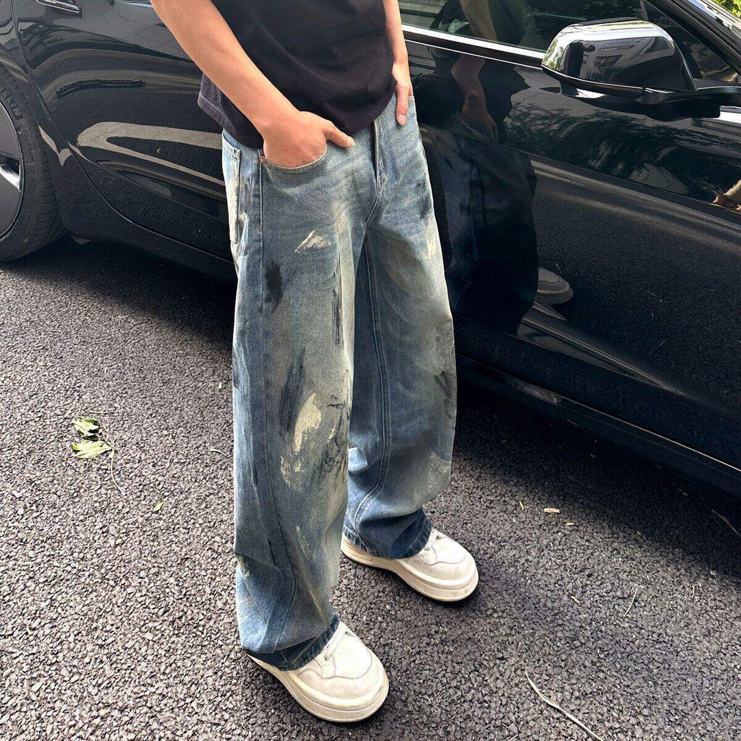 Herren Bequeme Oversized-Jeans Nord Taschen