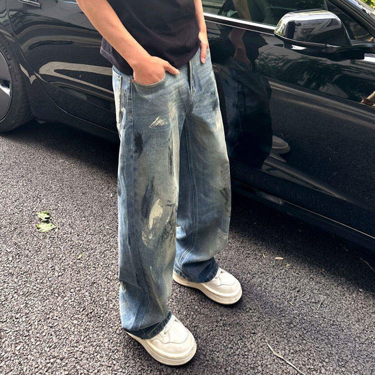 Herren Bequeme Oversized-Jeans Nord Taschen