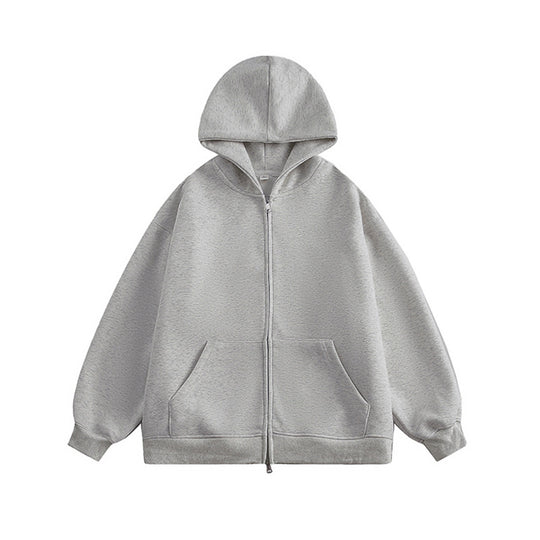Unisex Oversize-Kapuzenjacke mit durchgehendem Reißverschluss und weichem Fleece-Innenfutter Nord Taschen
