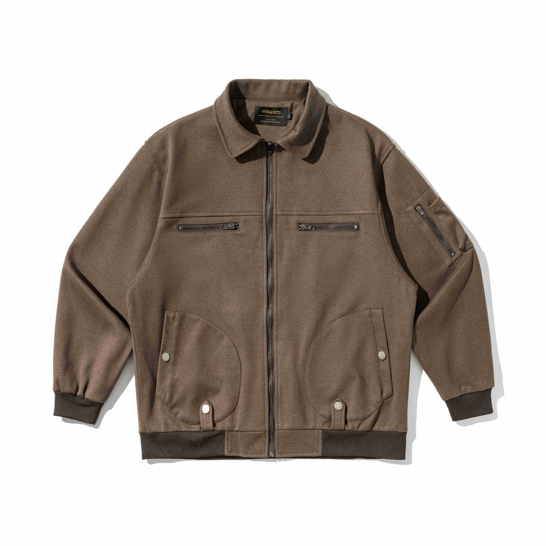 Herren Kurzblouson im Utility‑Style mit gesteppter Front, Zip‑Brusttaschen und Rippbündchen Nord Taschen