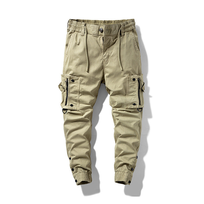 Herren Multifunktionale Cargo-Jogginghose mit Tunnelzugbund, Reißverschluss‑Taschen und verstellbaren Knöchelbündchen Nord Taschen