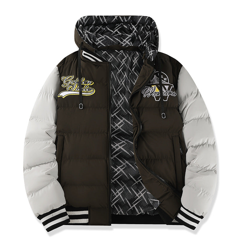 Herren Modische Steppjacke mit hohem Kragen und kontrastierenden Akzenten Nord Taschen