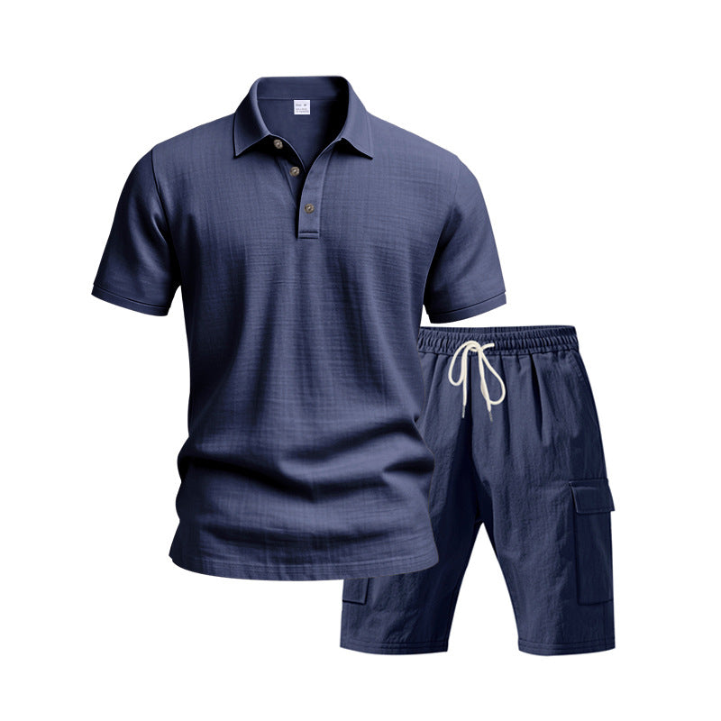 Herren Freizeit-Set mit atmungsaktivem Polo-Shirt und komfortablen Shorts