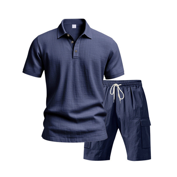 Herren Freizeit-Set mit atmungsaktivem Polo-Shirt und komfortablen Shorts