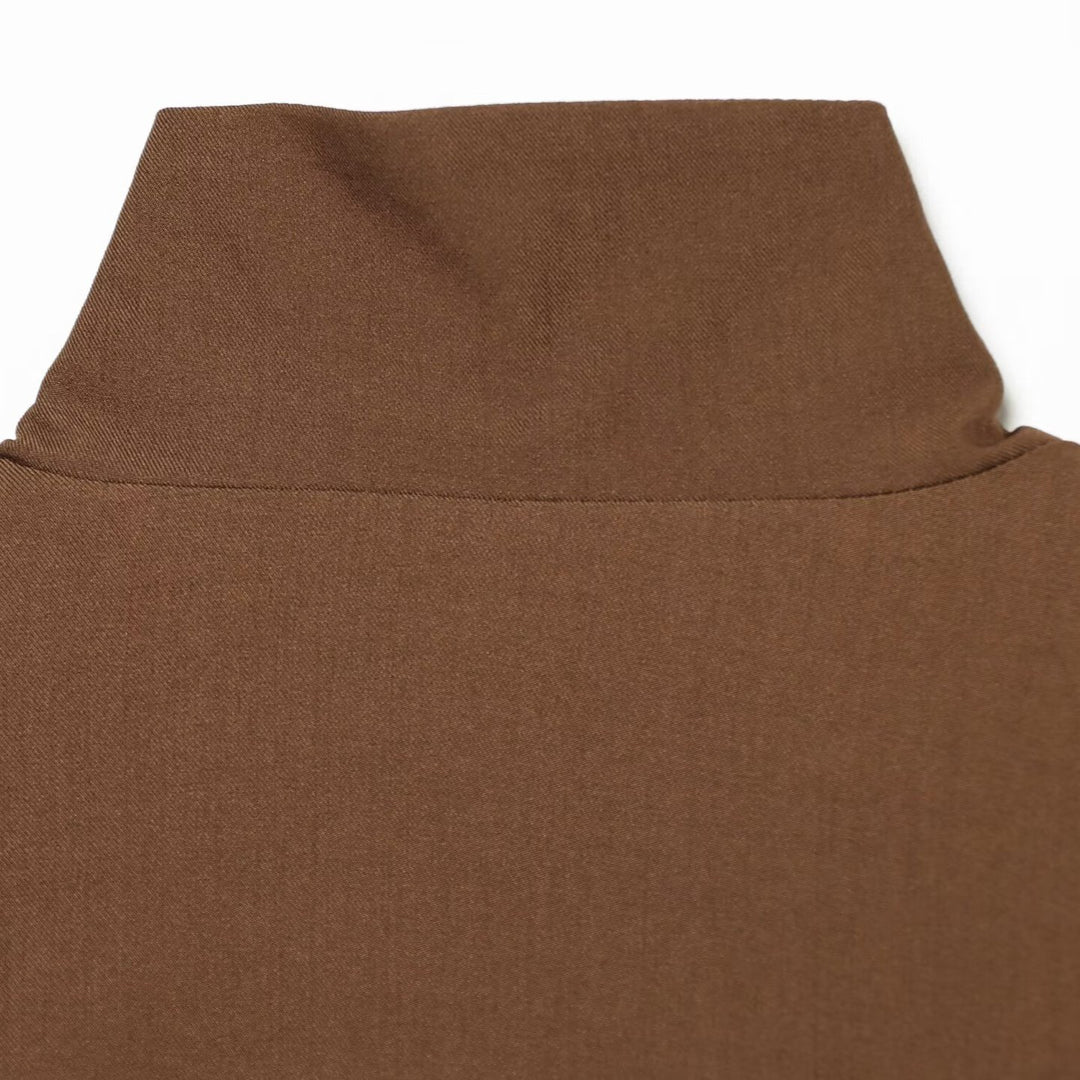 Damen Boxy Cropped Utility-Jacke mit hohem Stehkragen und Pattentaschen Nord Taschen