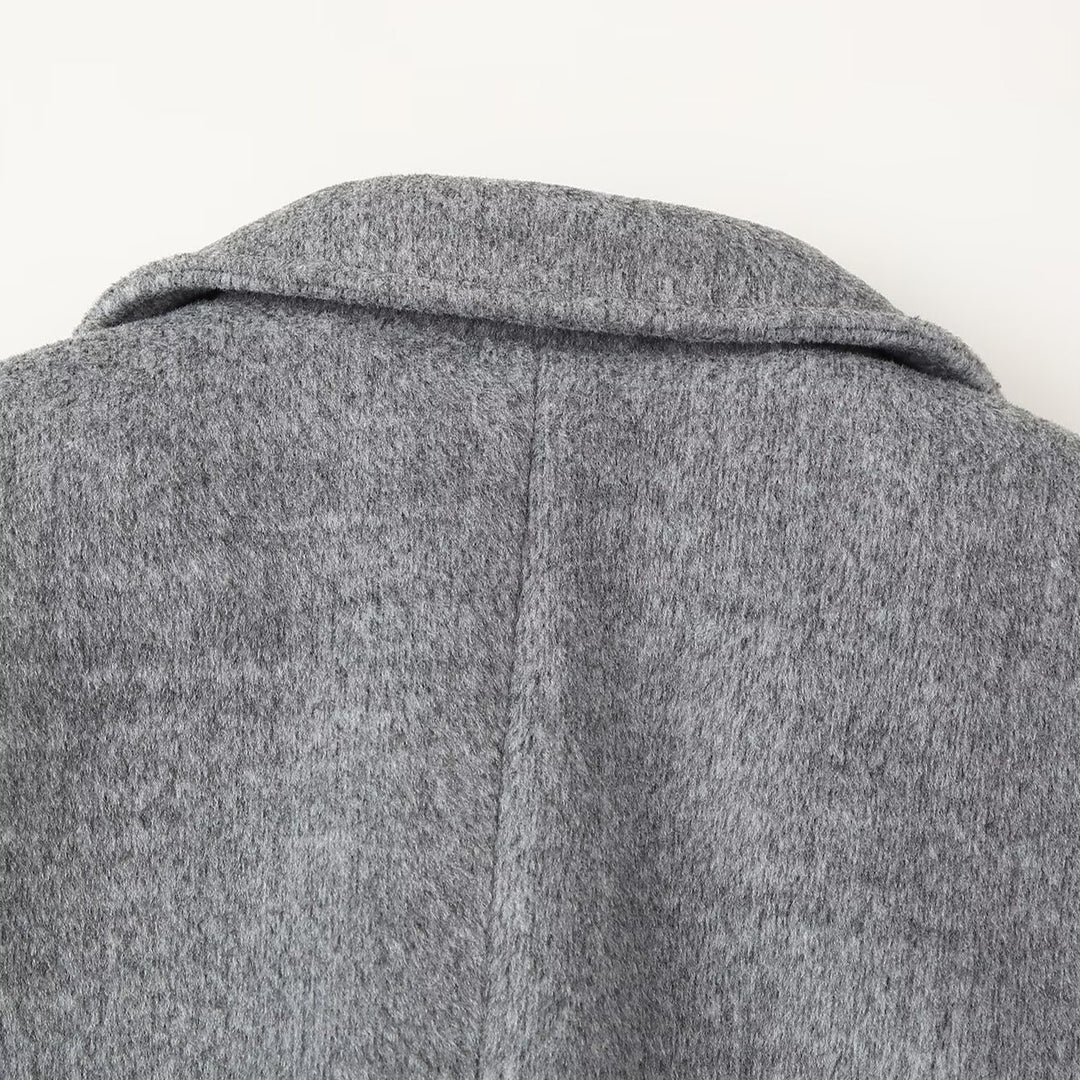 Damen Kurzblazer-Mantel aus Wollmix mit Reverskragen, Zwei-Knopf‑Verschluss und aufgesetzten Taschen Nord Taschen