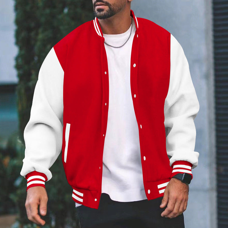 Herren Sportliche Collegejacke Nord Taschen