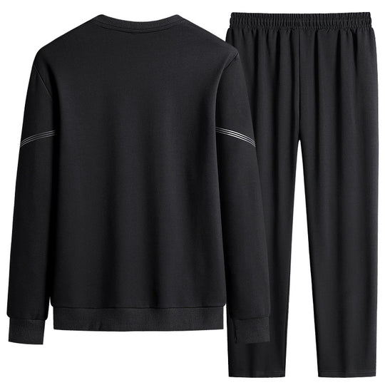 Herren Sportliches Freizeit-Jogginganzug-Set aus atmungsaktivem Funktionsfleece mit Rundhalsausschnitt & Kordelbund Nord Taschen