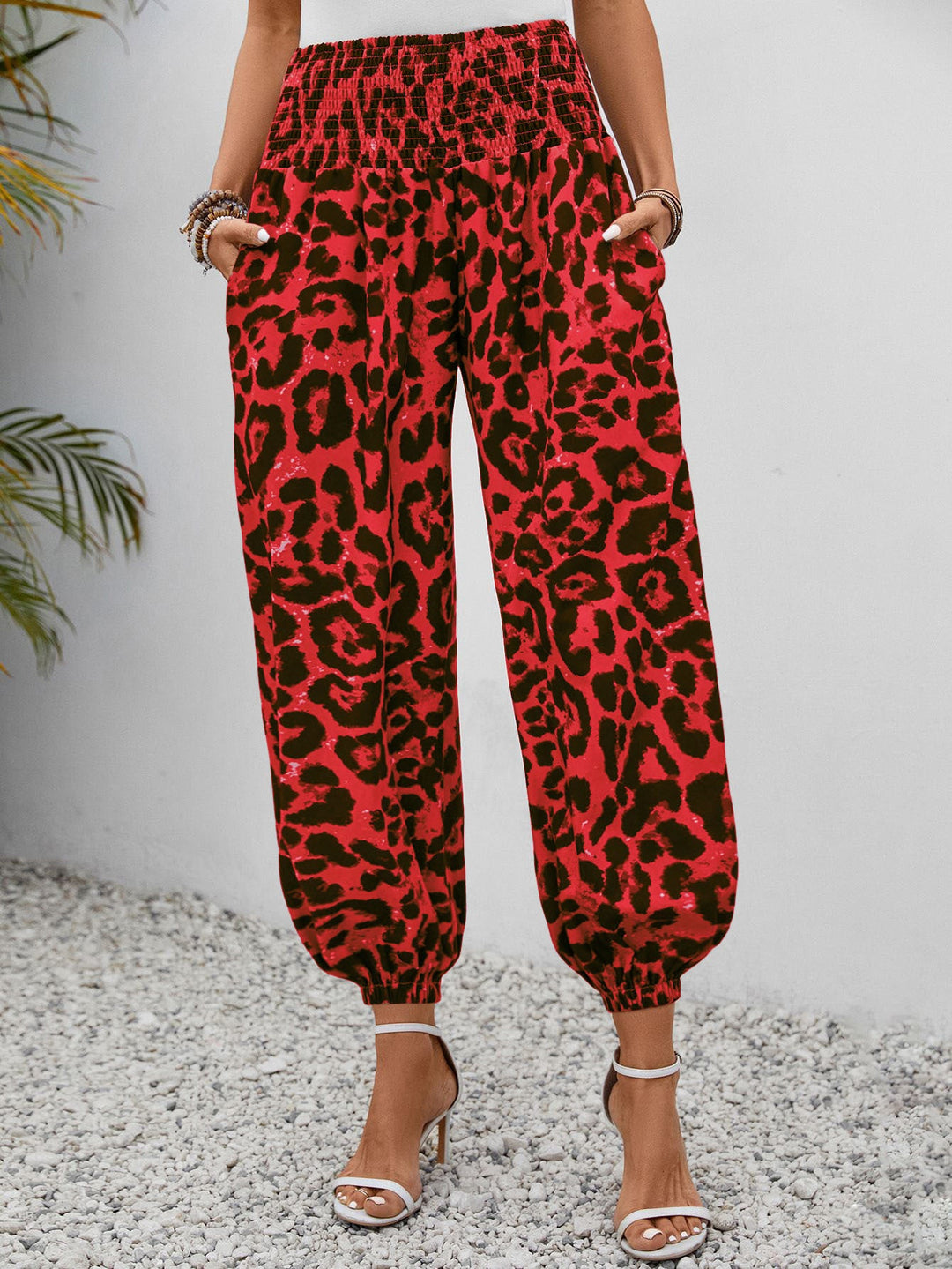 Damen weite Leopardenmuster-Hosen