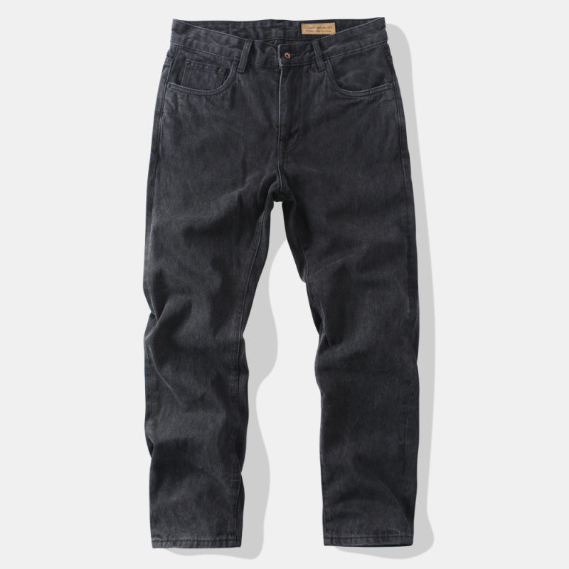Herren Tapered Relaxed Denim-Jeans mit hoher Bundhöhe und cleaner Used-Optik Nord Taschen