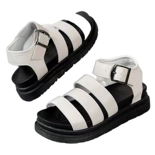 Damen Komfortable Bast-Sandalen mit verstellbarem Riemen und dämpfender Sohle