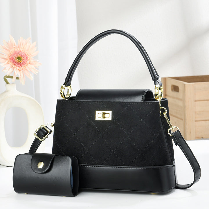 Damen elegante Handtasche mit luxuriösem Steppdesign und abnehmbarer Clutch Nord Taschen