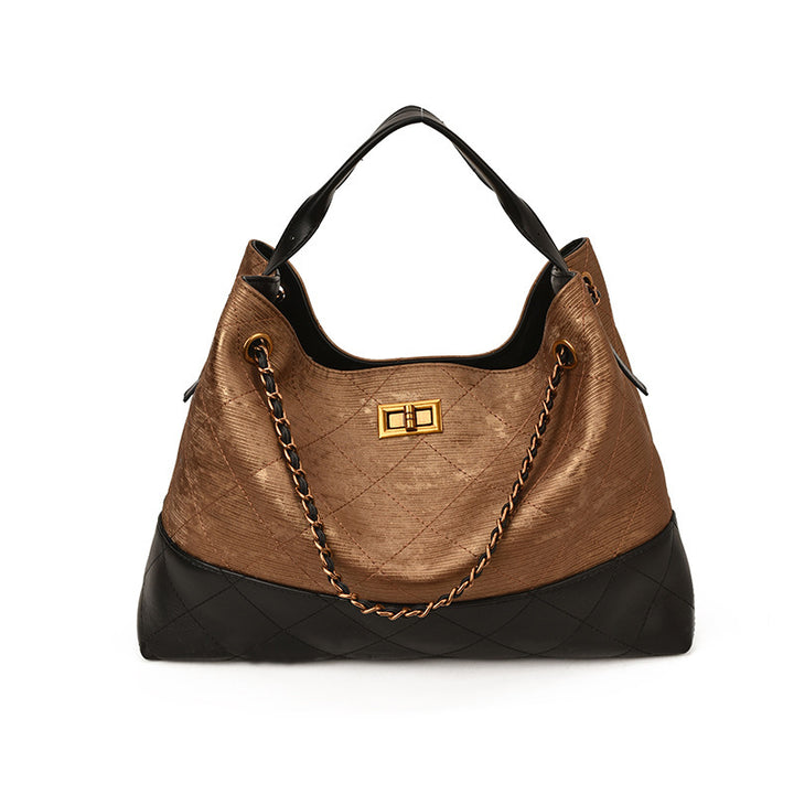 Damen elegante Handtasche mit edlen Kunstleder-Elementen Nord Taschen