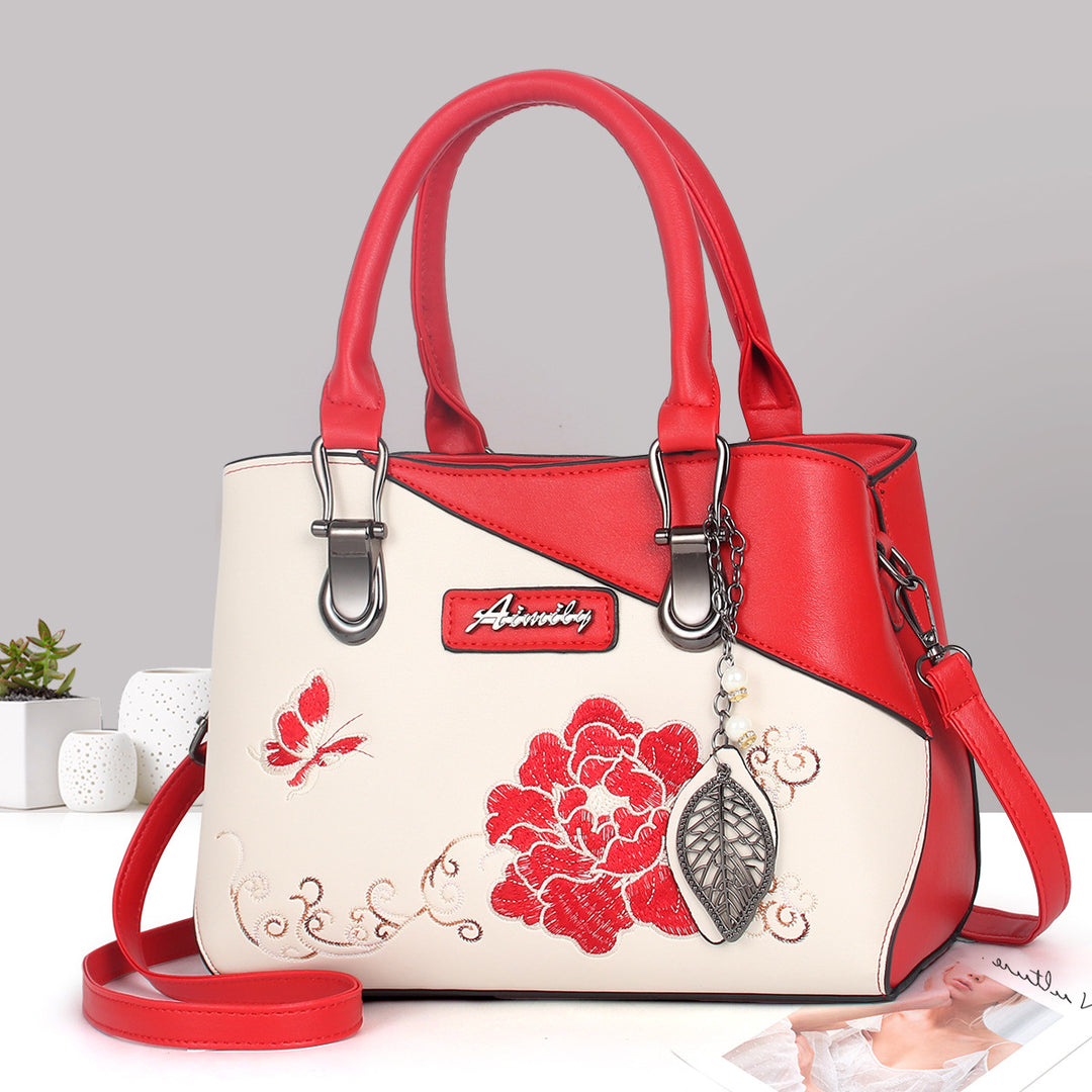 Damen hochwertige Handtasche mit floralem Design Nord Taschen
