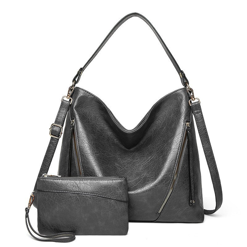 Damen Hobo-Tasche mit eleganter geschwungener Silhouette und praktischen Reißverschlussfächern Nord Taschen