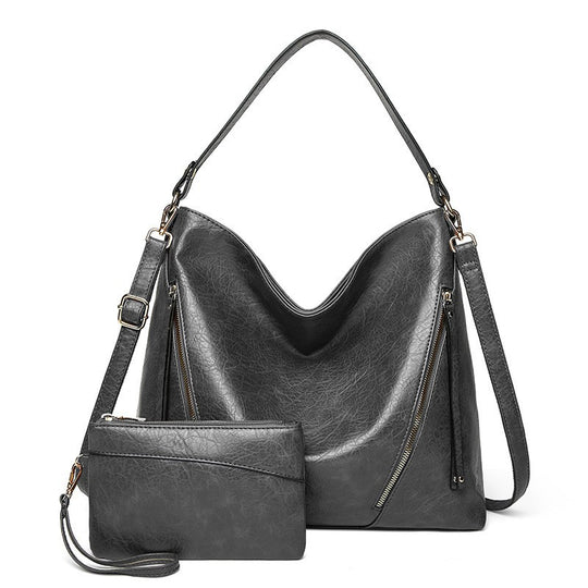 Damen Hobo-Tasche mit eleganter geschwungener Silhouette und praktischen Reißverschlussfächern Nord Taschen