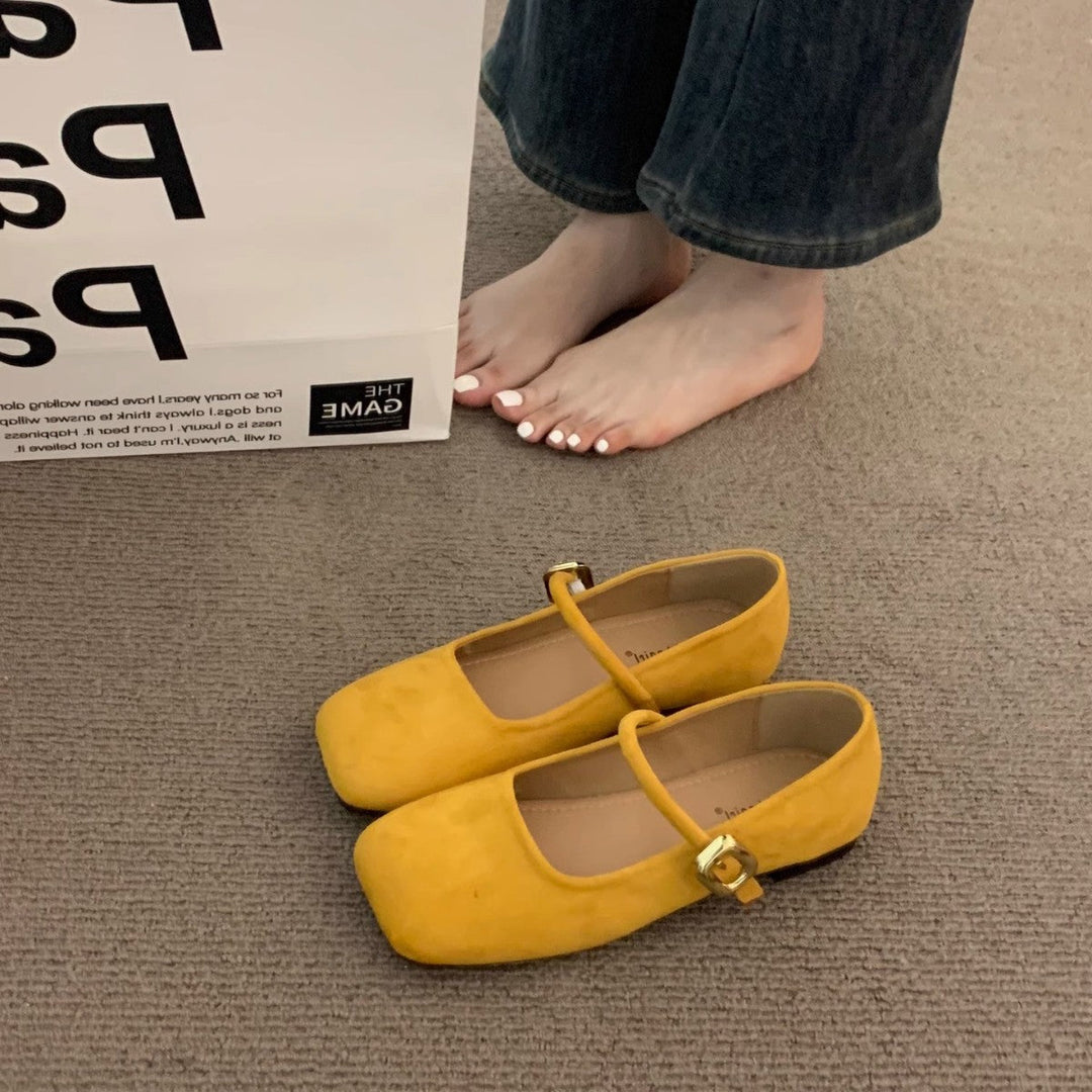 Damen elegante Mary Jane Ballerinas mit modischem Riemchen und komfortablem Fußbett Nord Taschen
