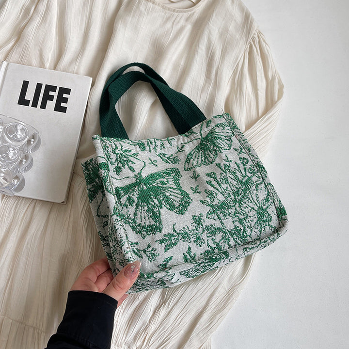 Damen Baumwoll-Canvas-Shopper mit floralen Mustern Nord Taschen