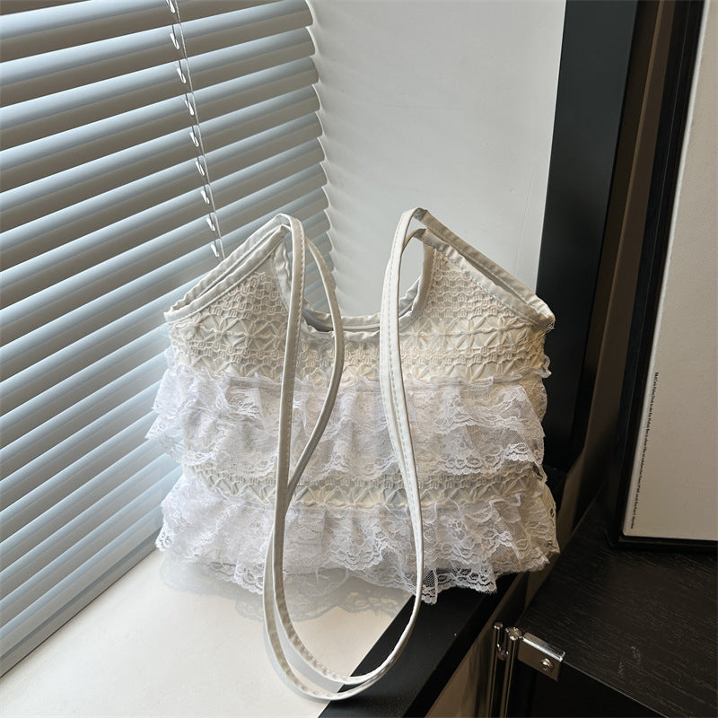 Damen modische Tragetasche mit schicker Rüschendetails und robustem Design Nord Taschen