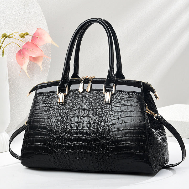 Damen hochwertige Handtasche im eleganten Krokodil-Look Nord Taschen