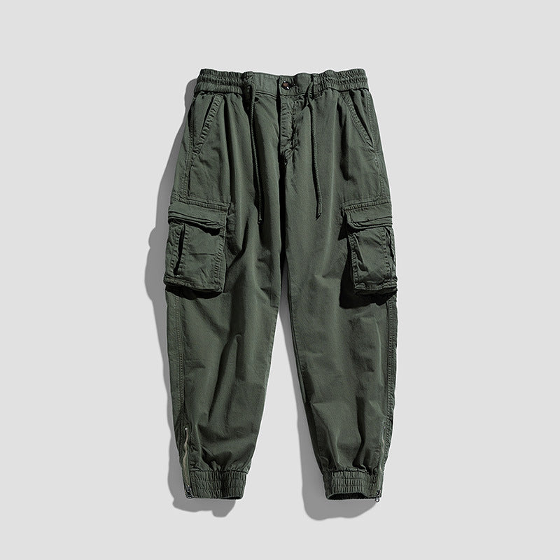 Herren Cargo-Jogginghose im Utility‑Stil mit Tunnelzugbund, Mehrfachtaschen und Reißverschluss‑Knöchel Nord Taschen
