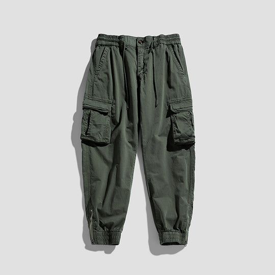 Herren Cargo-Jogginghose im Utility‑Stil mit Tunnelzugbund, Mehrfachtaschen und Reißverschluss‑Knöchel Nord Taschen