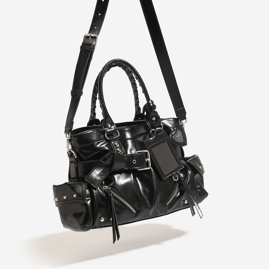 Damen elegantes und vielseitiges Handtaschenmodell mit praktischen Außentaschen Nord Taschen