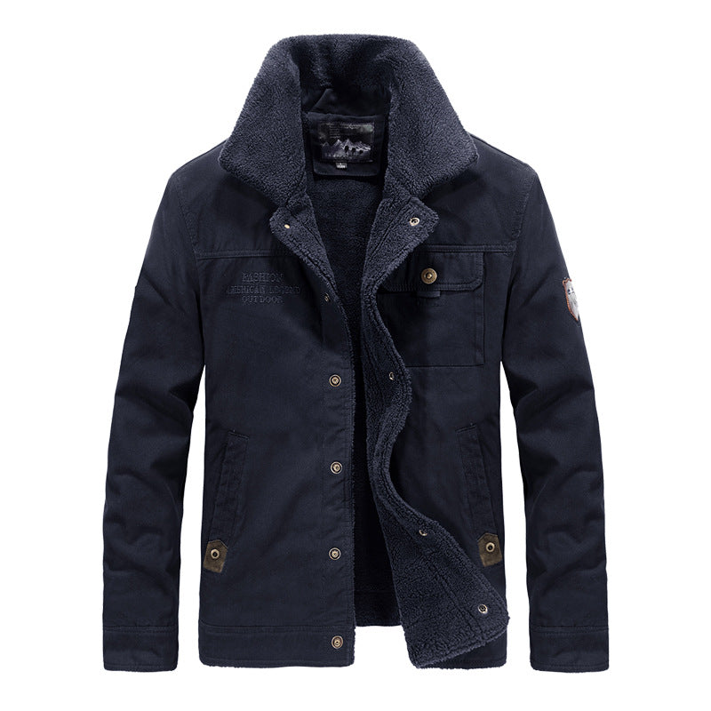 Herren Modische Freizeitjacke mit Teddyfutter Nord Taschen