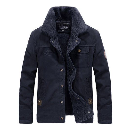 Herren Modische Freizeitjacke mit Teddyfutter Nord Taschen
