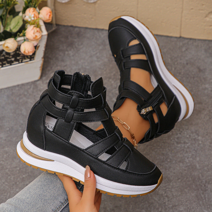 Damen sportive Sneaker-Sandalen mit atmungsaktiven Riemen und rutschfester Sohle