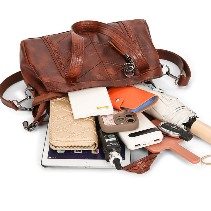Damen elegante Handtasche mit geflochtenem Design Nord Taschen
