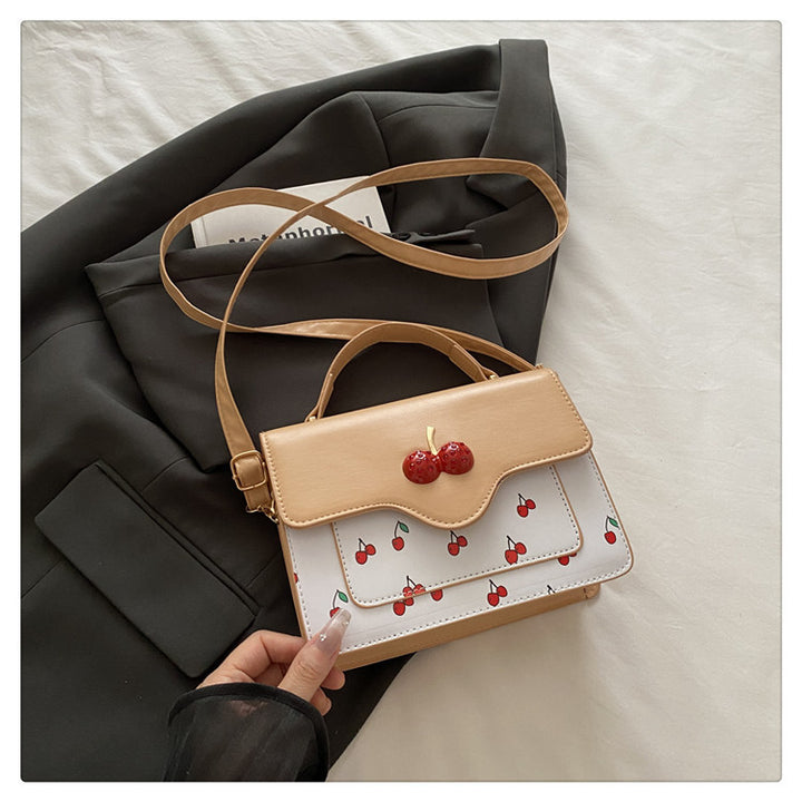 Damen verspielte Umhängetasche mit elegantem Kirschenmotiv Nord Taschen