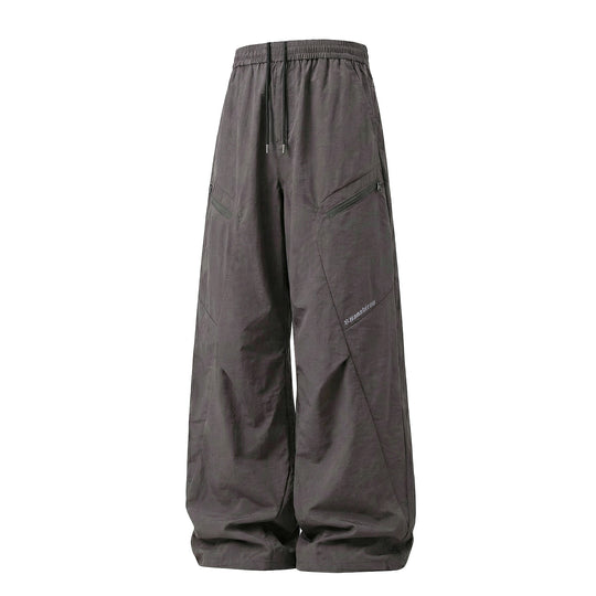Unisex Weite technische Cargo-Hose mit Tunnelzugbund und Reißverschlusstaschen Nord Taschen