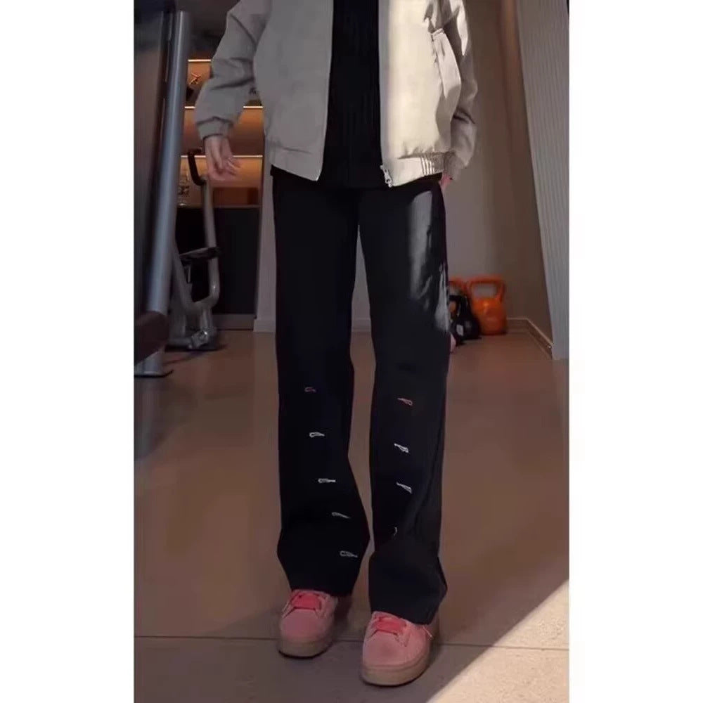 Damen Lässige Oversized Jogginghose Nord Taschen